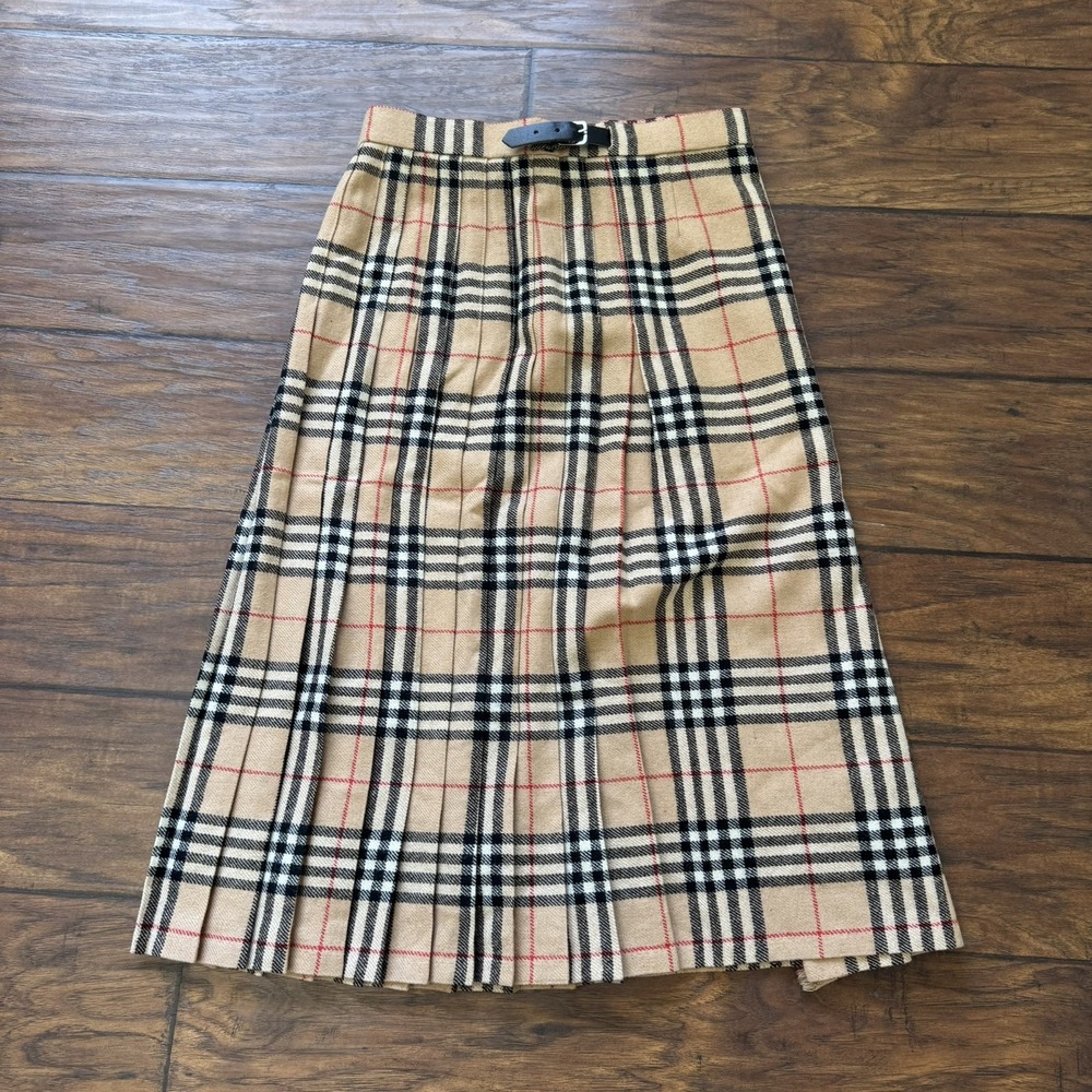 James Dalgliesh Vintage Plaid Knee Length 100% Wool Skirt Size 14